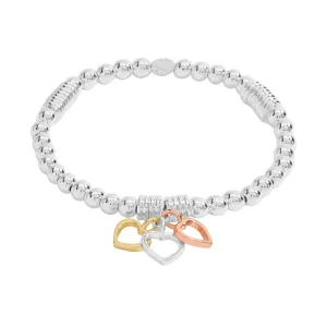 Hearts Bracelet Bar | Gold, Silver & Rose Gold Plated
