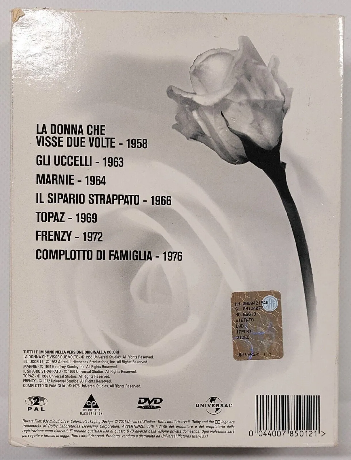 Hitchcock Collection  boxset 7dvd bianco