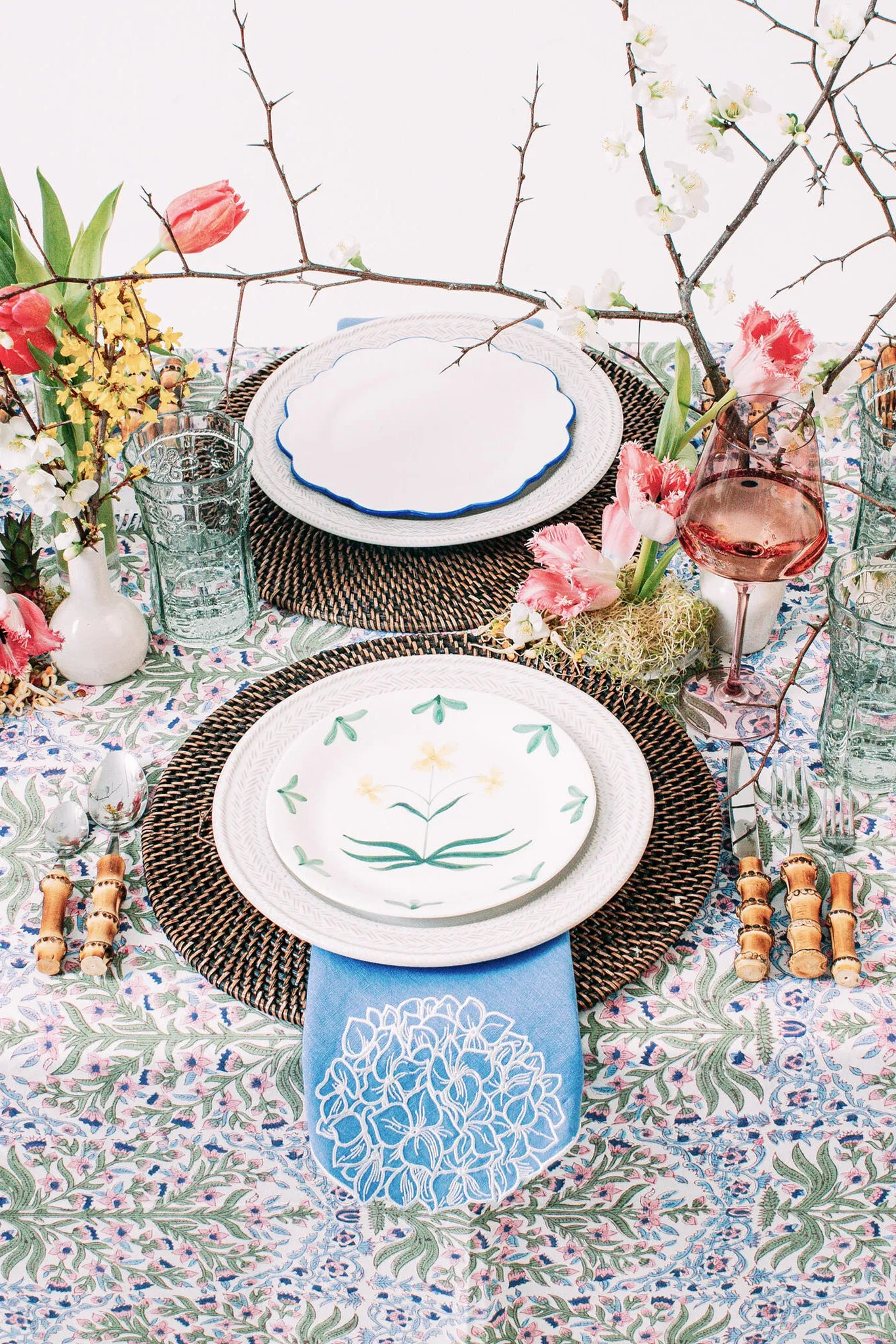 Hydrangea Dinner Napkins Set of 4