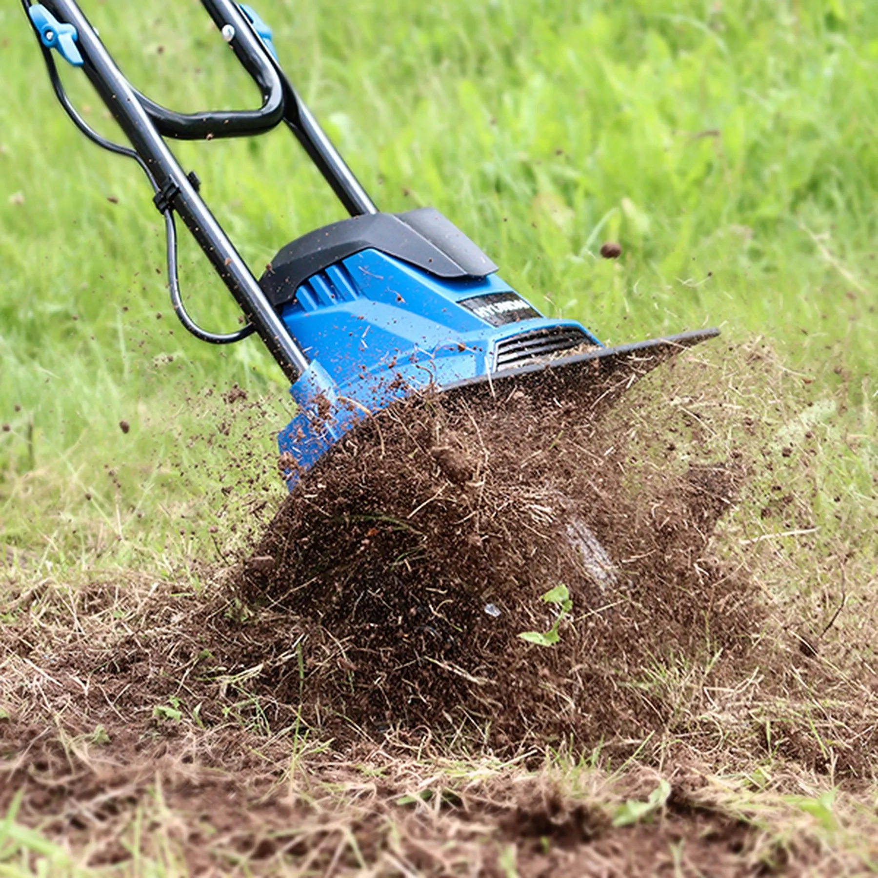 Hyundai HYT1050E Electric Garden Tiller, Cultivator, Rotovator & Rototiller
