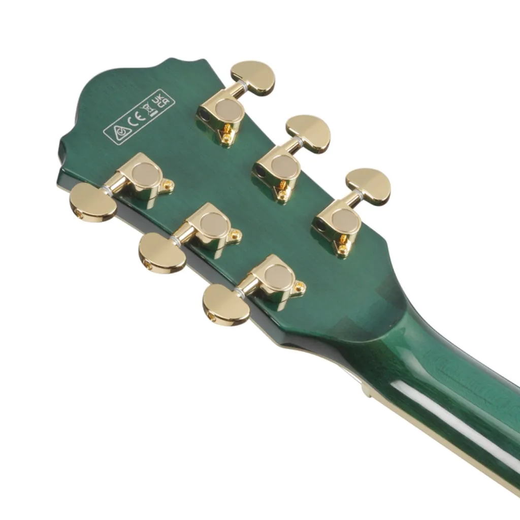 Ibanez AS93FM Electric Guitar -  Transparent Moss Green