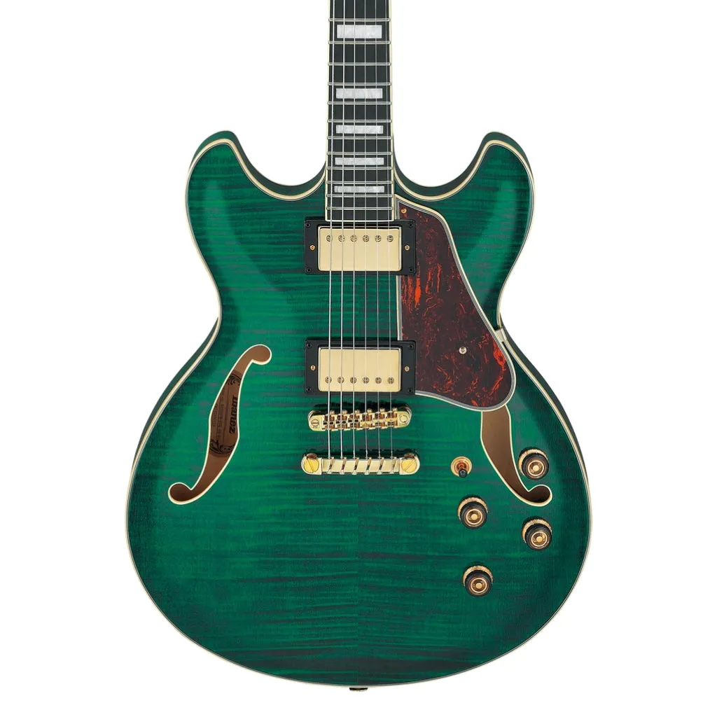 Ibanez AS93FM Electric Guitar -  Transparent Moss Green