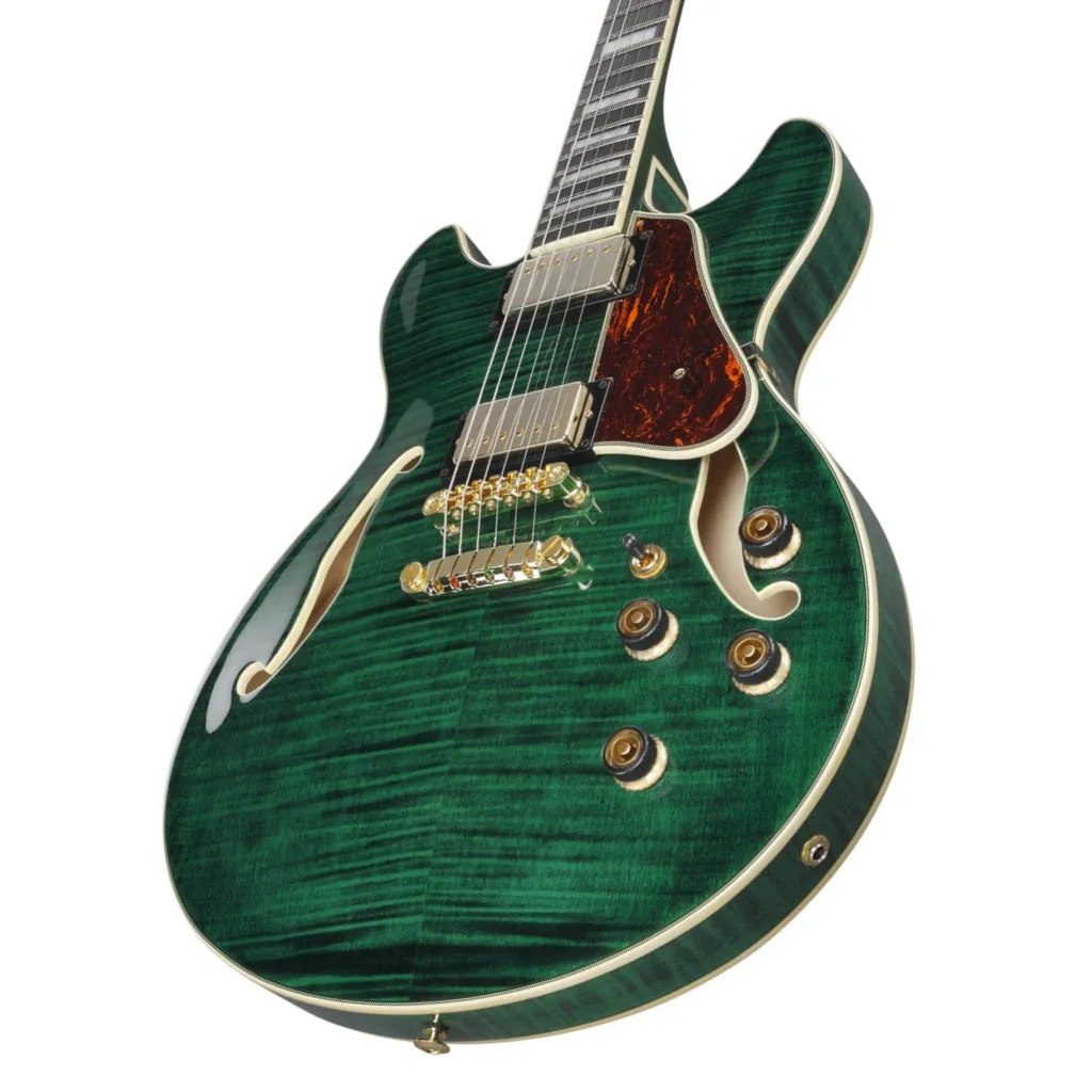 Ibanez AS93FM Electric Guitar -  Transparent Moss Green