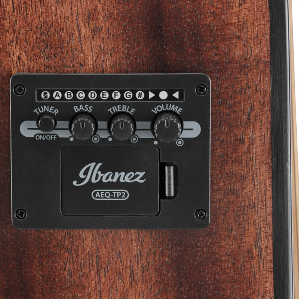 Ibanez AW247CEWKH Electro Acoustic Guitar Weathered Black Open Pore Top, Open Pore Natural Back and Sides