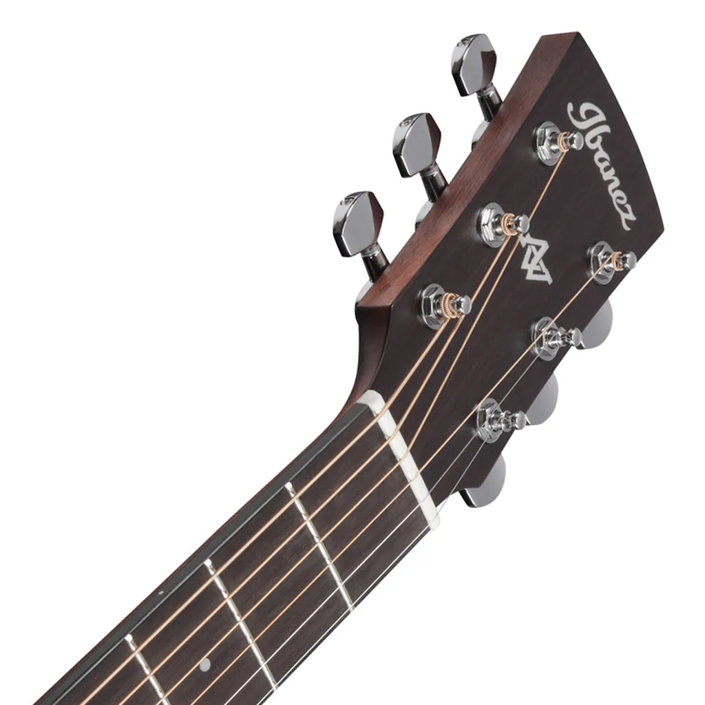 Ibanez AW247CEWKH Electro Acoustic Guitar Weathered Black Open Pore Top, Open Pore Natural Back and Sides