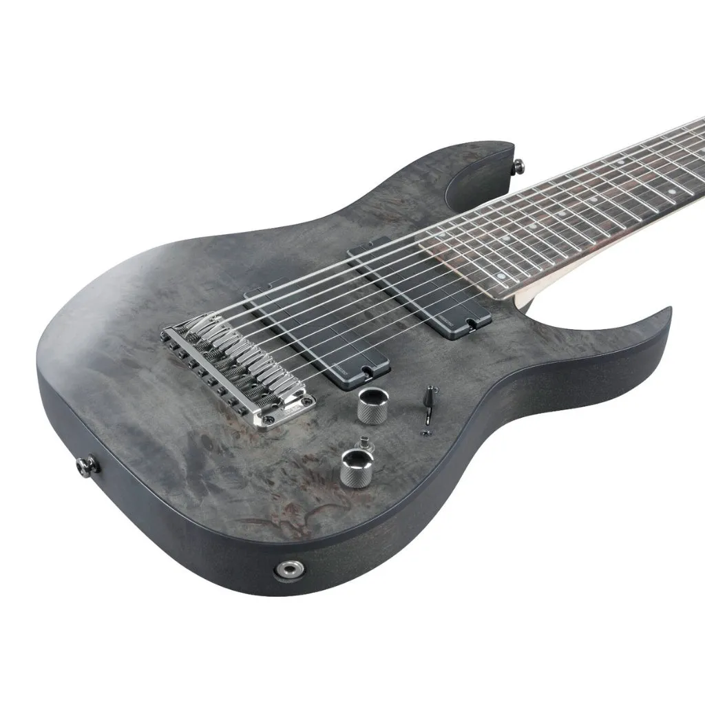 Ibanez RG9PB 9 String Electric Guitar - Transparent Gray Flat