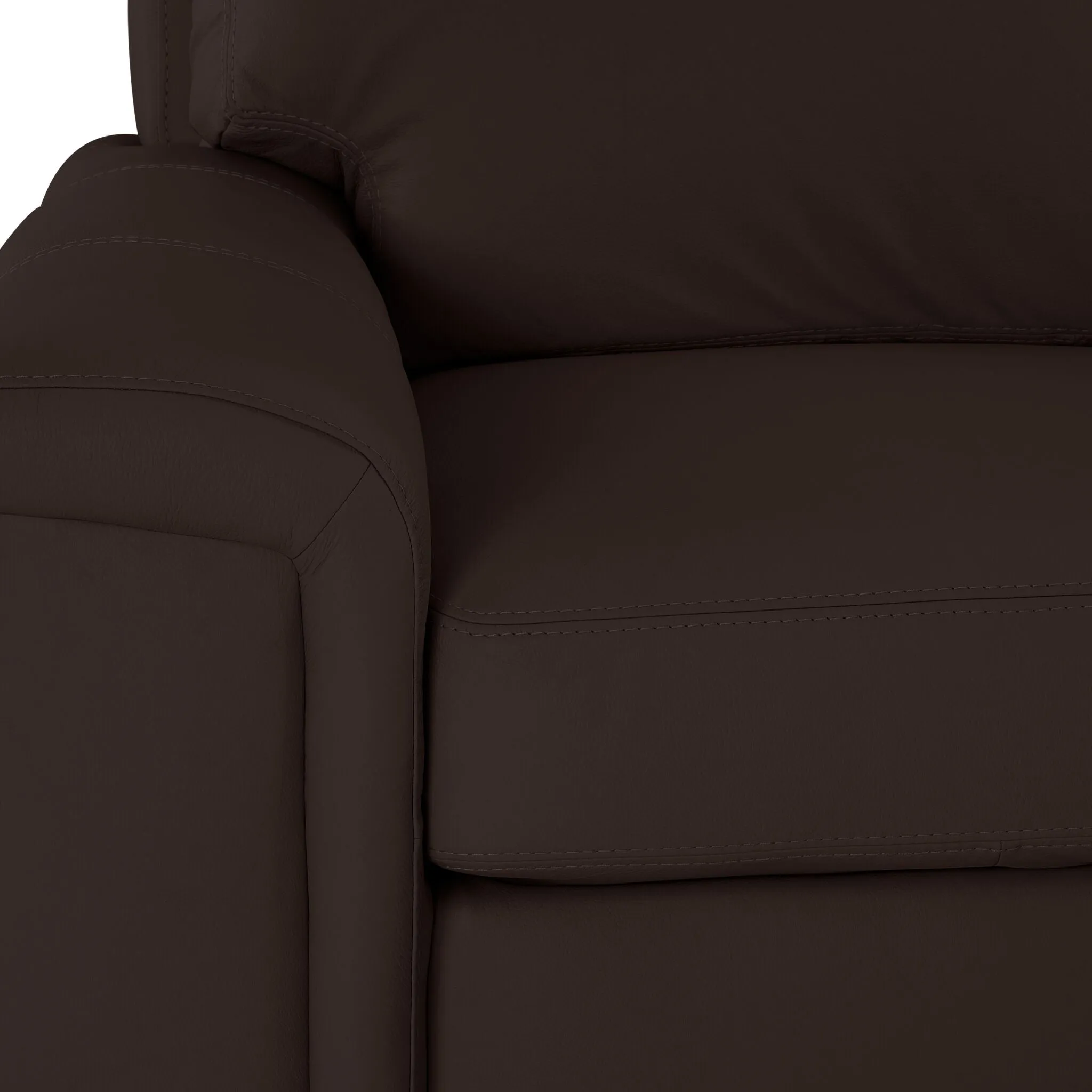 Icon Leather 2-Piece Sectional with Left Facing Chaise - Mocha