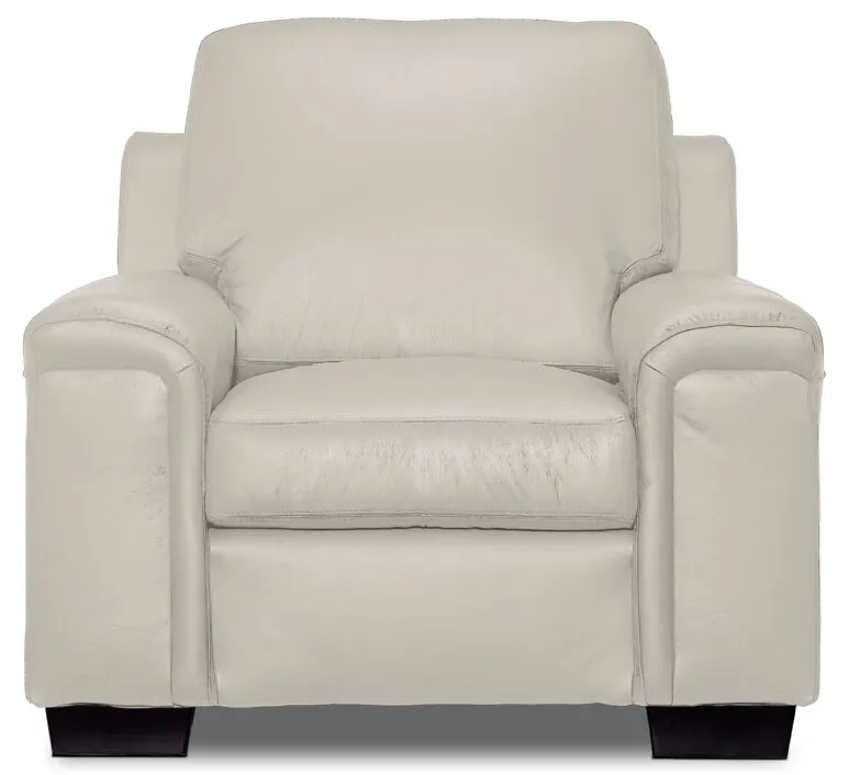 Icon Leather Chair - Silver Grey