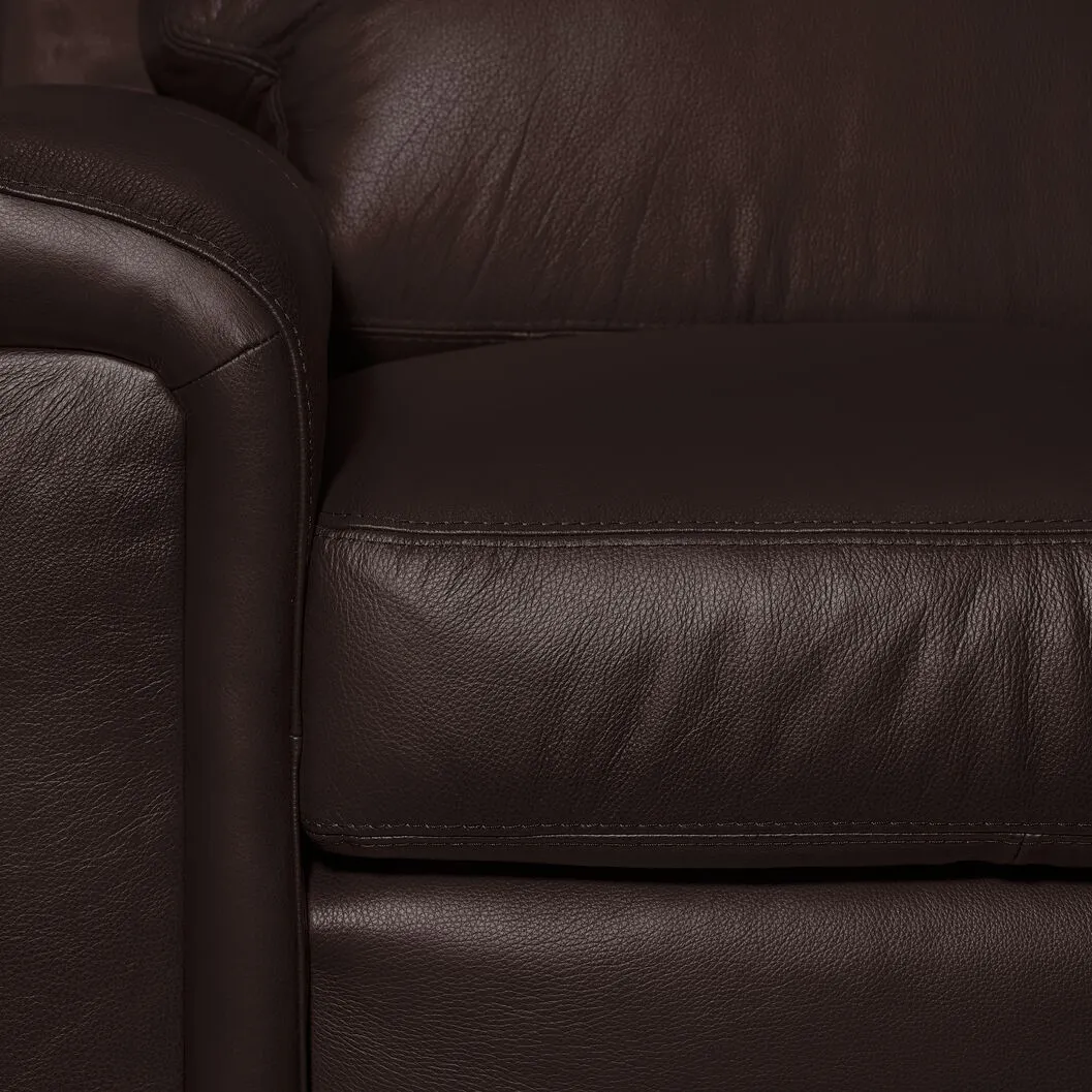 Icon Leather Sofa, Loveseat and Chair Set - Mocha