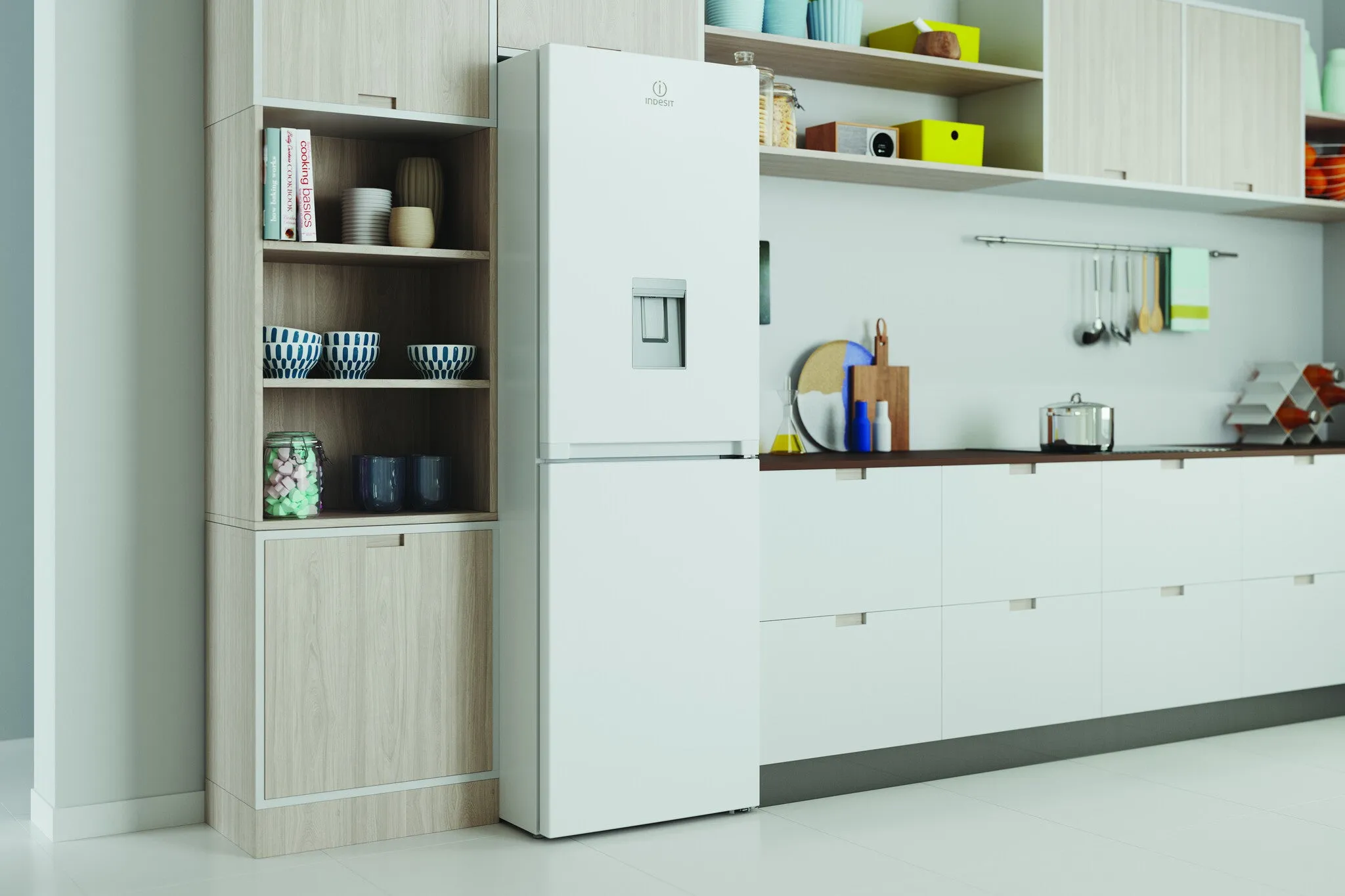 Indesit IBTNF 60182 W AQUA UK Freestanding 322L Fridge Freezer - White, E Rated
