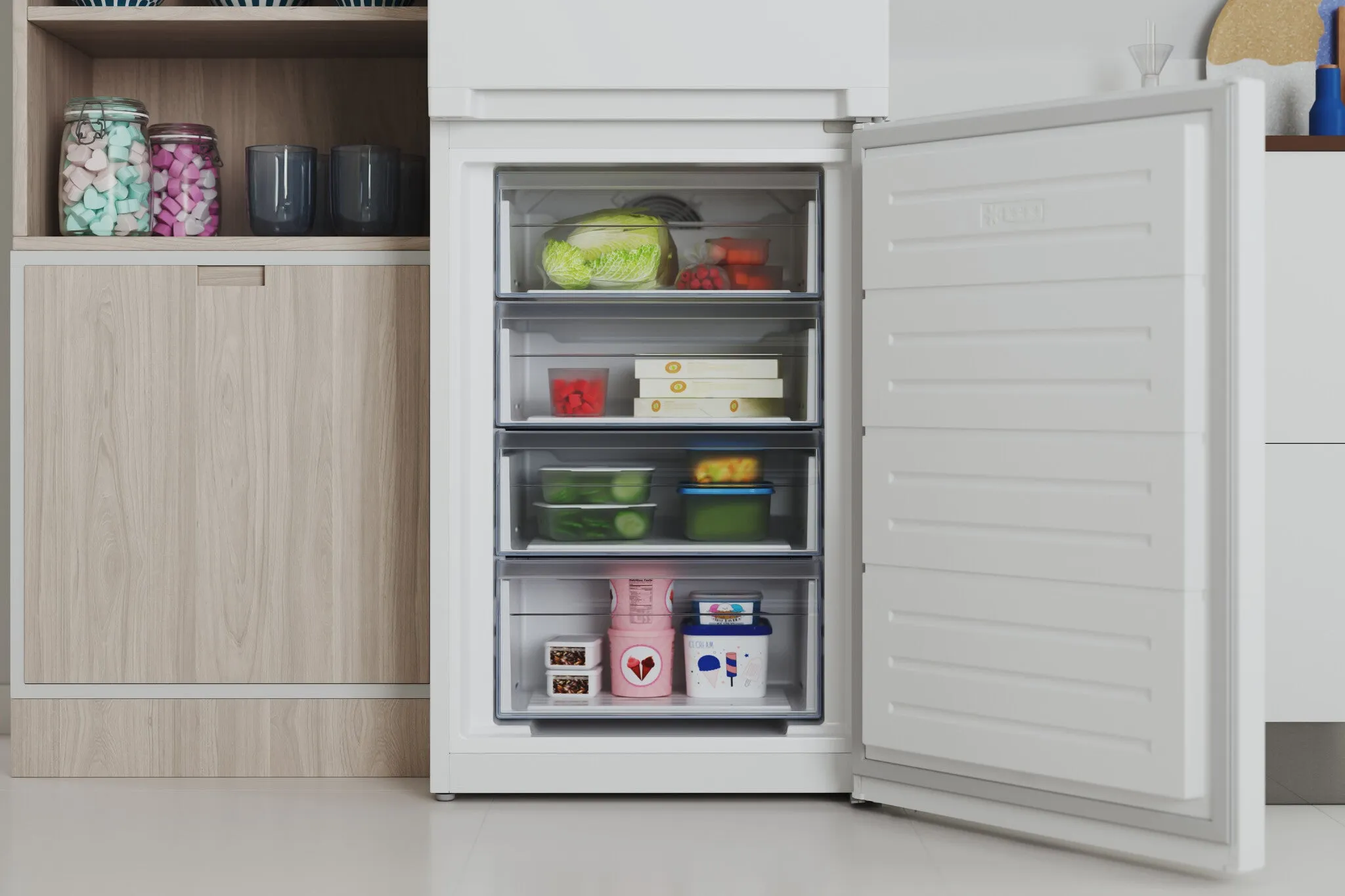 Indesit IBTNF 60182 W AQUA UK Freestanding 322L Fridge Freezer - White, E Rated