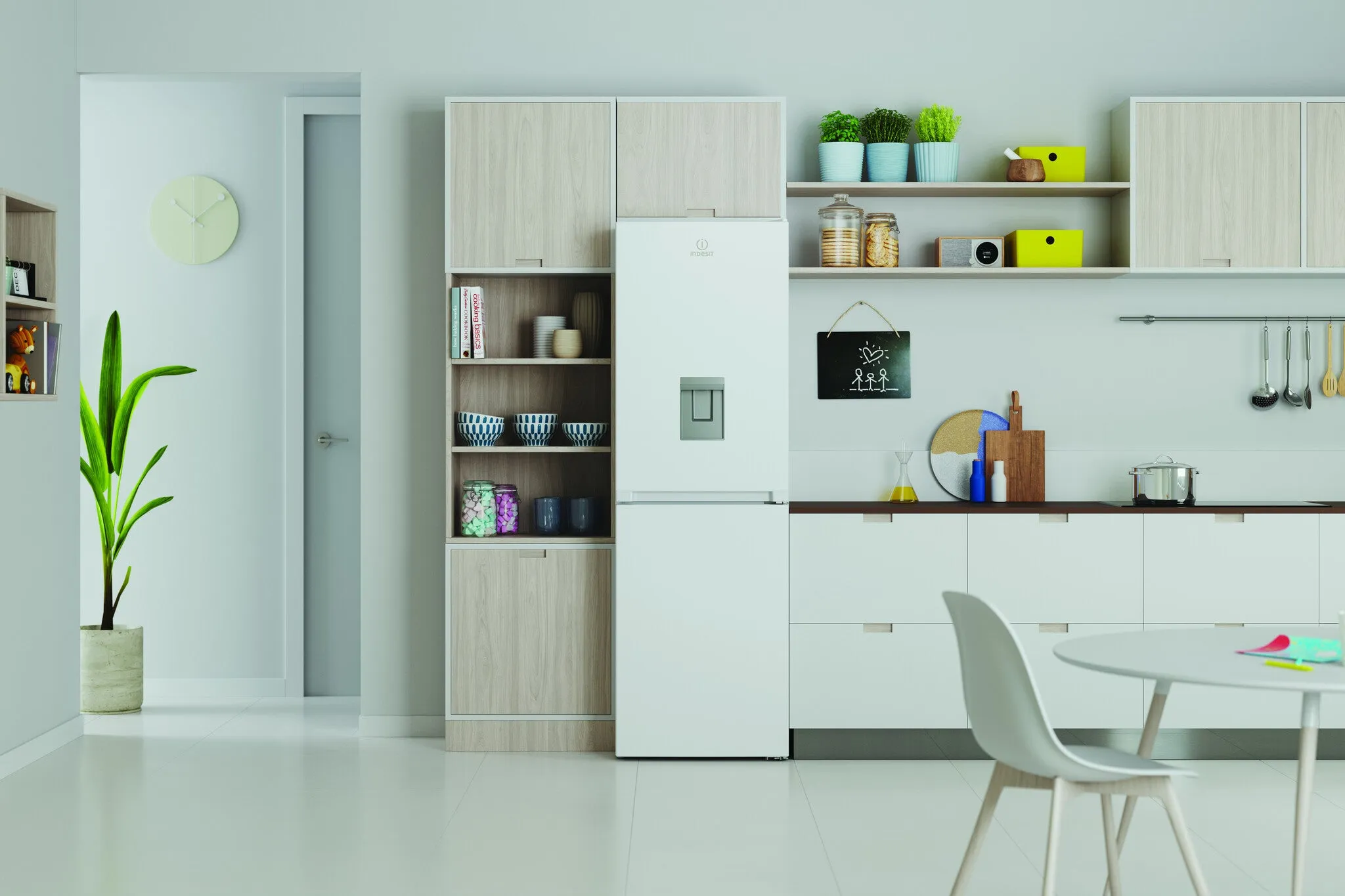Indesit IBTNF 60182 W AQUA UK Freestanding 322L Fridge Freezer - White, E Rated