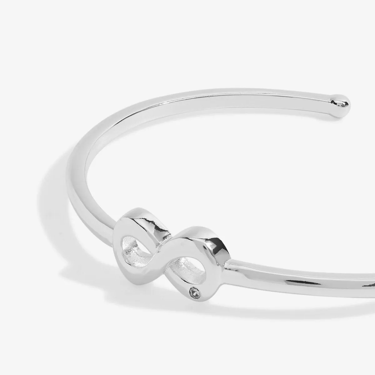 Infinity Bangle Bracelet Bar | Silver Plated