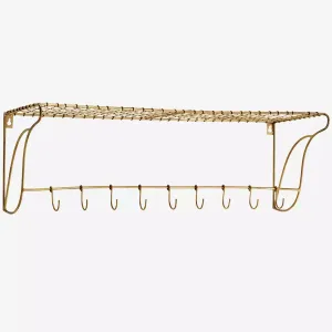 Iron Shelf with Hooks