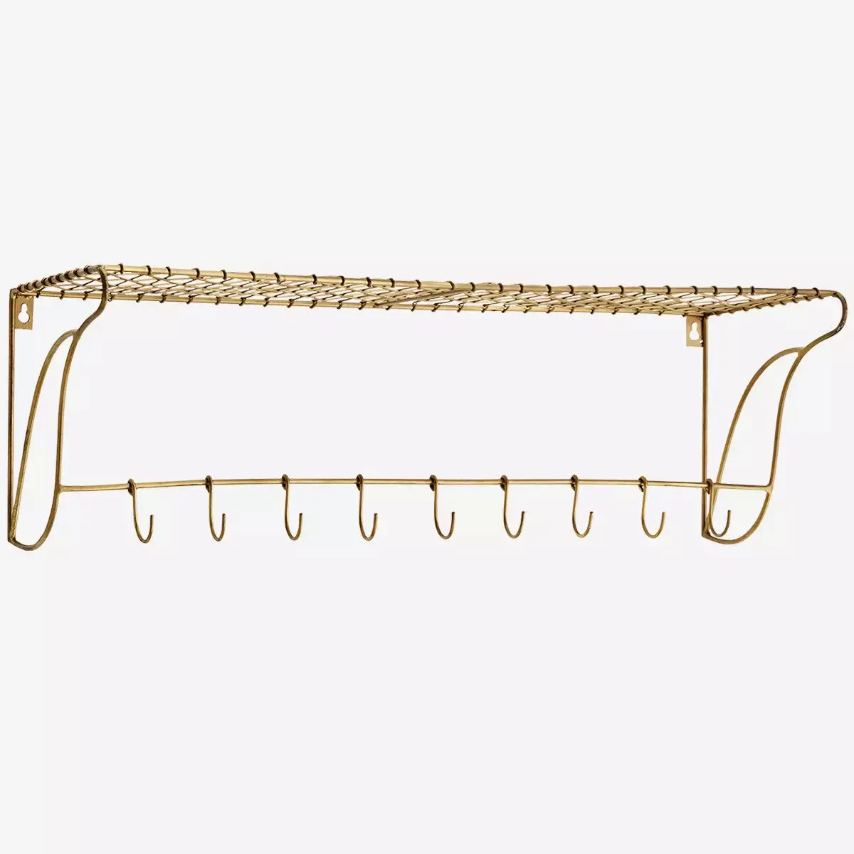Iron Shelf with Hooks