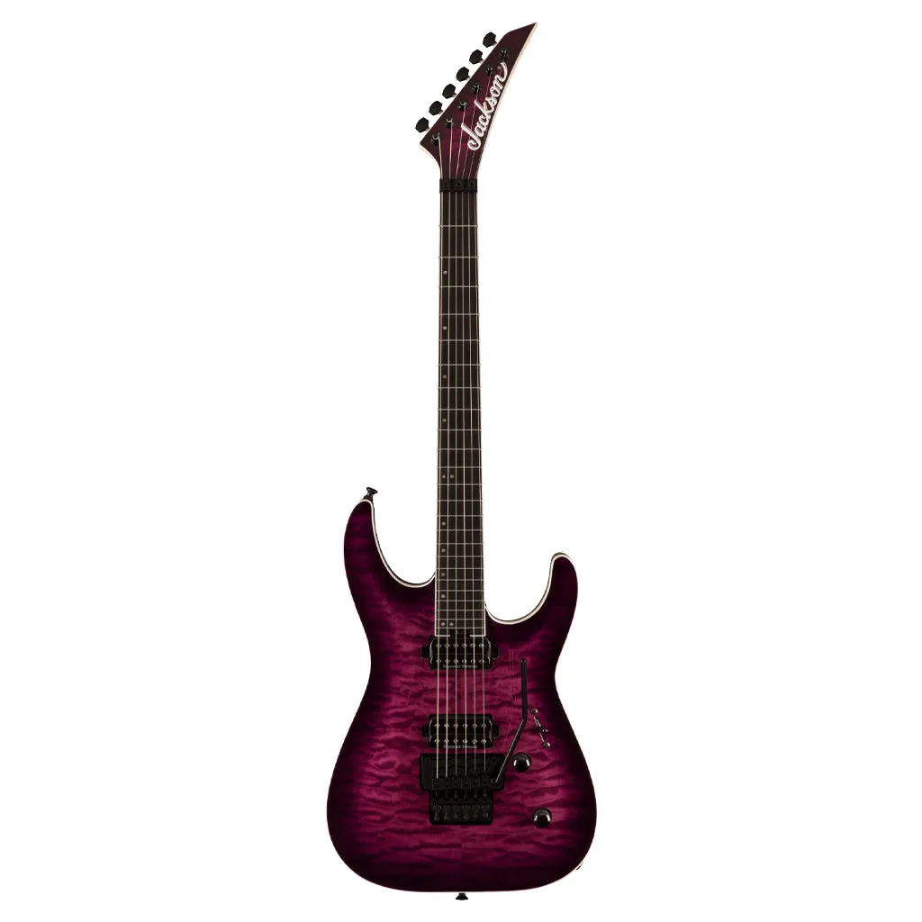 Jackson Pro Plus Series Dinky DKAQ, Ebony Fingerboard, Transparent Purple Burst