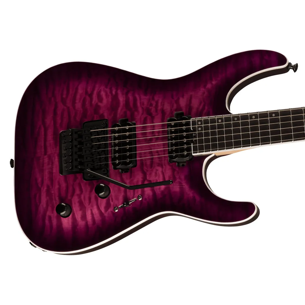Jackson Pro Plus Series Dinky DKAQ, Ebony Fingerboard, Transparent Purple Burst