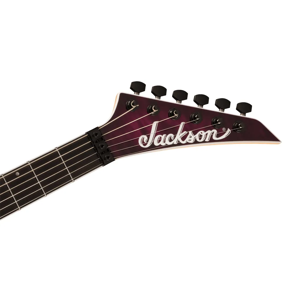 Jackson Pro Plus Series Dinky DKAQ, Ebony Fingerboard, Transparent Purple Burst