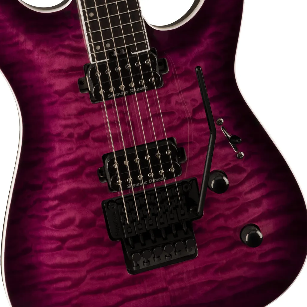 Jackson Pro Plus Series Dinky DKAQ, Ebony Fingerboard, Transparent Purple Burst