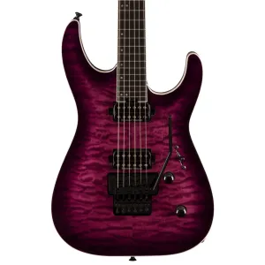 Jackson Pro Plus Series Dinky DKAQ, Ebony Fingerboard, Transparent Purple Burst