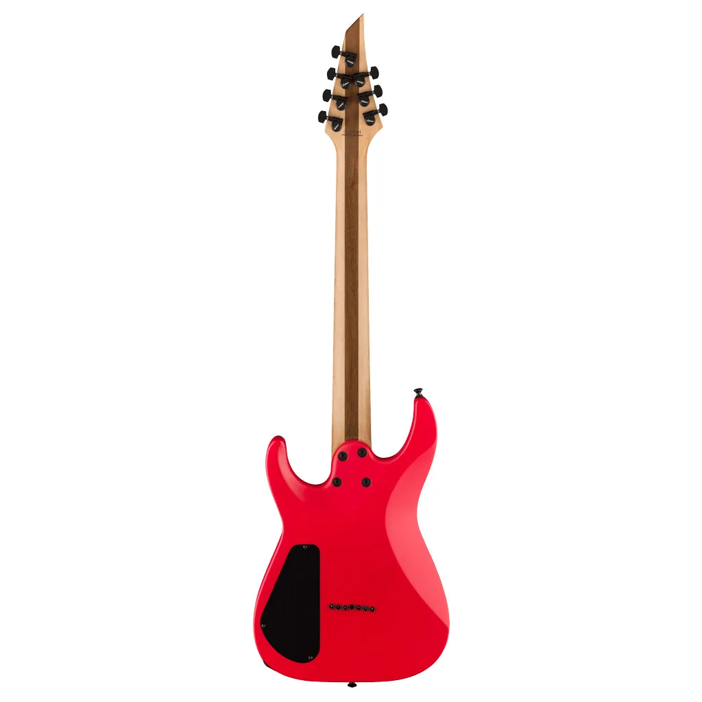 Jackson Pro Plus Series DK Modern MDK7 HT, Ebony Fingerboard, Satin Red with Black bevels