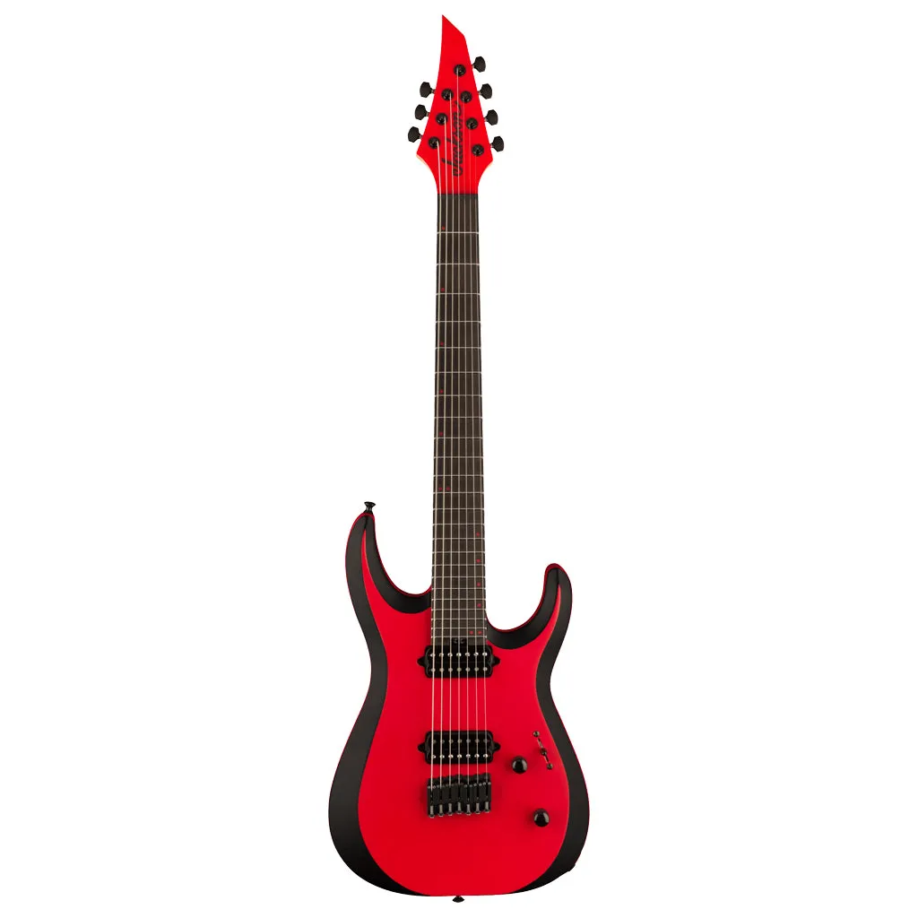 Jackson Pro Plus Series DK Modern MDK7 HT, Ebony Fingerboard, Satin Red with Black bevels