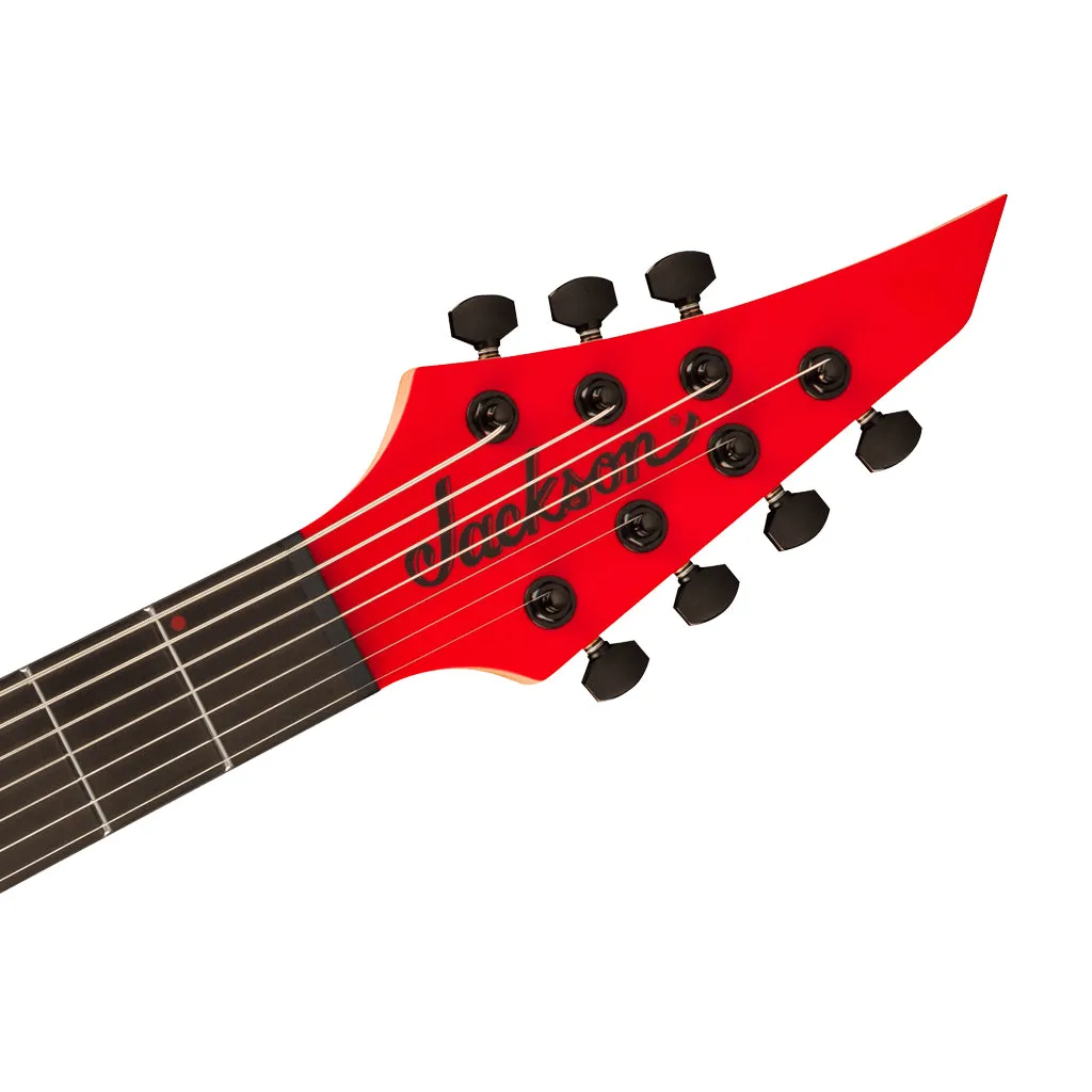 Jackson Pro Plus Series DK Modern MDK7 HT, Ebony Fingerboard, Satin Red with Black bevels