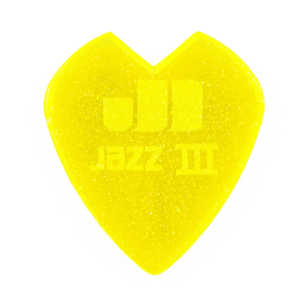 Jim Dunlop Kirk Hammett Custom Jazz III Yellow Glitter Players Pack