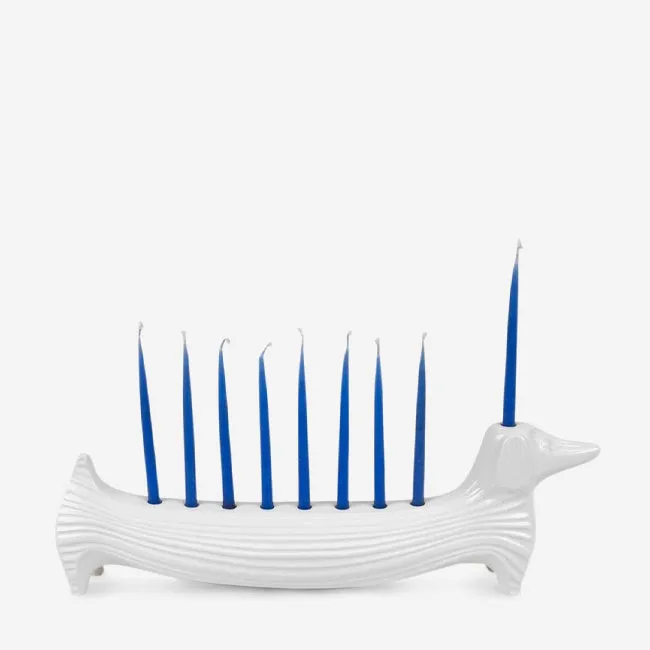 Jonathan Adler | Menagerie Dachshund Menorah White