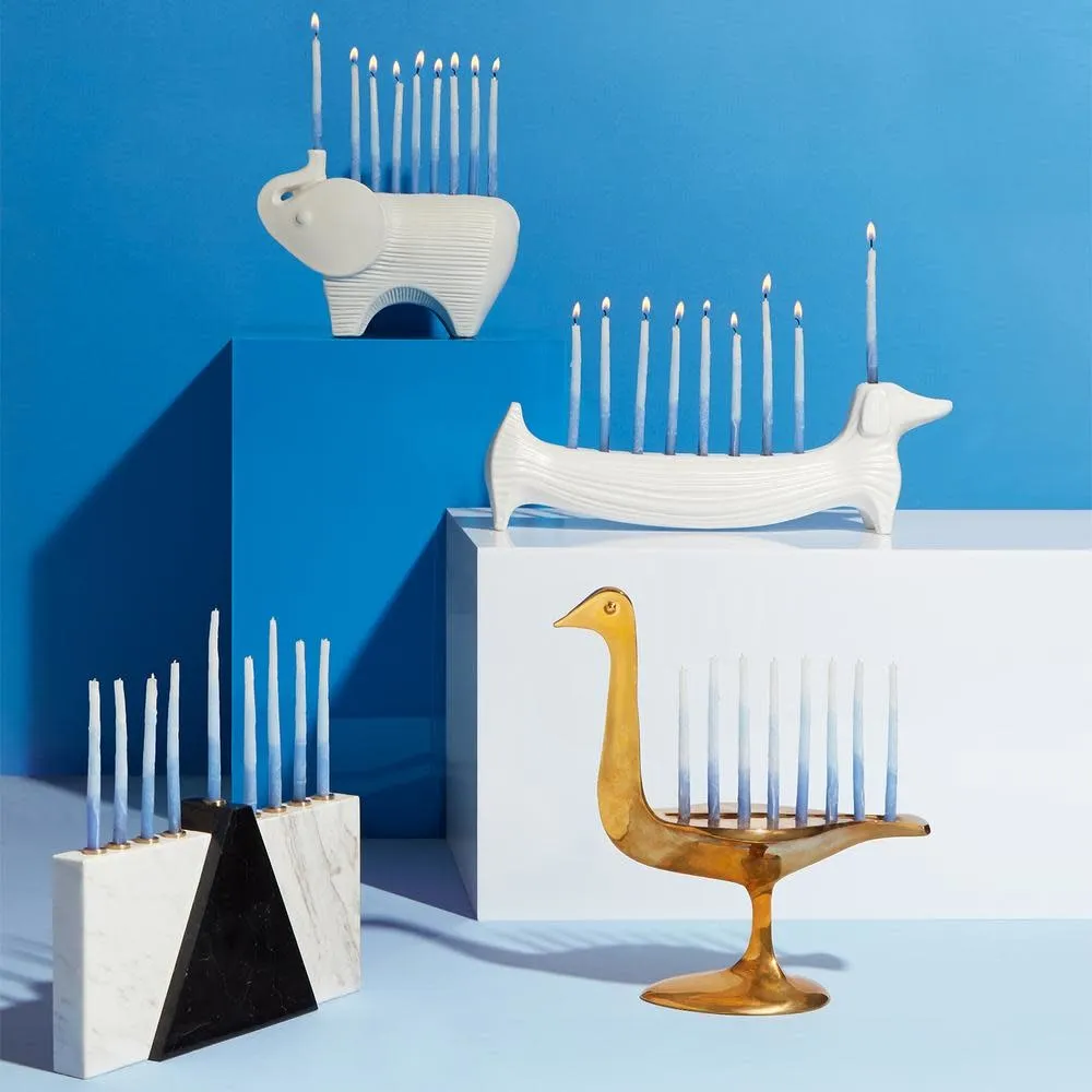 Jonathan Adler | Menagerie Dachshund Menorah White