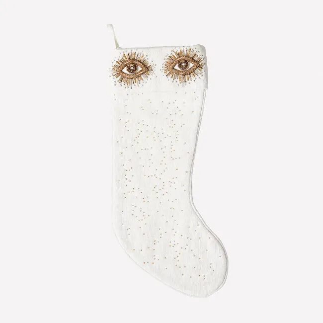Jonathan Adler | Muse Eyes Stocking - Gold & Ivory