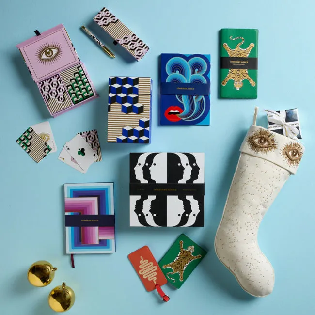 Jonathan Adler | Muse Eyes Stocking - Gold & Ivory