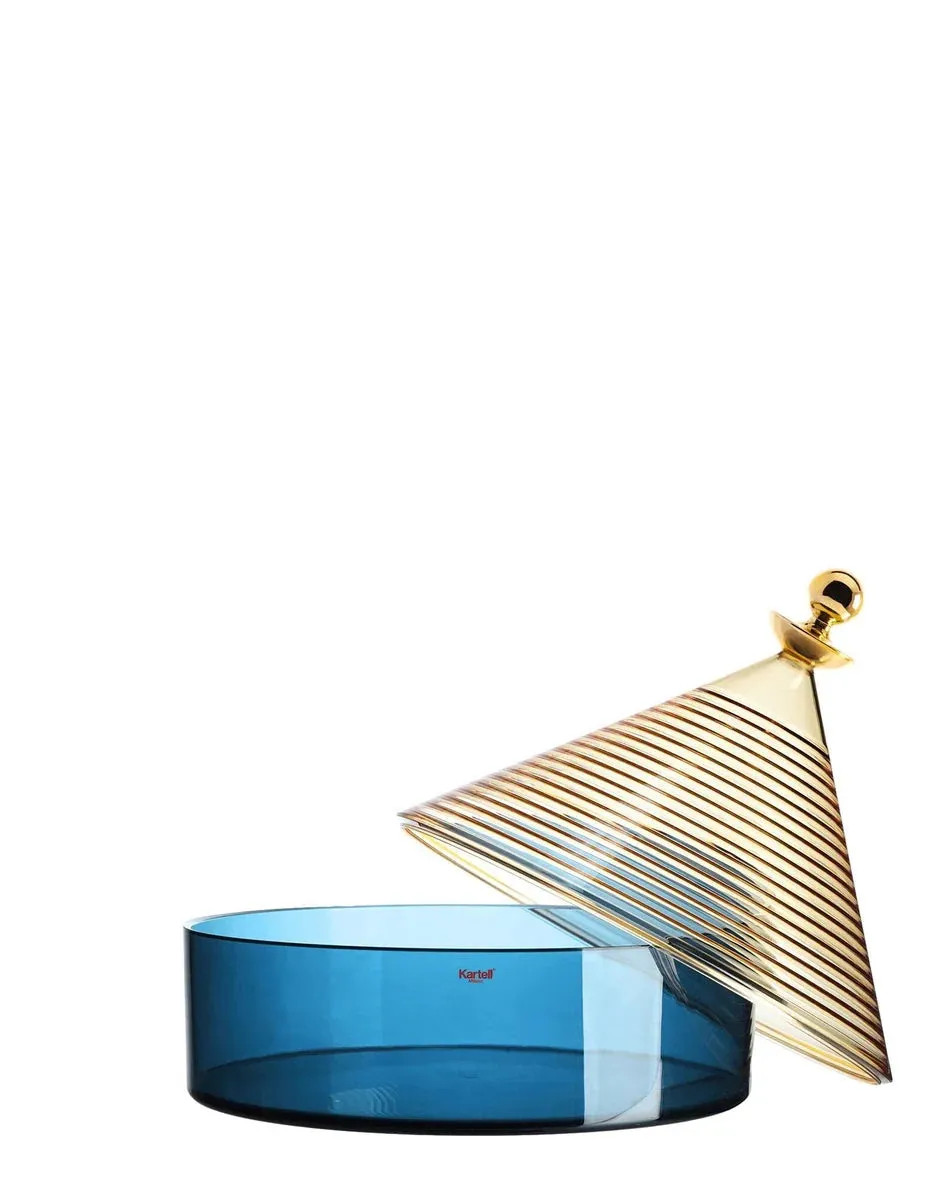 Kartell Trullo Centerpiece, Yellow/Blue