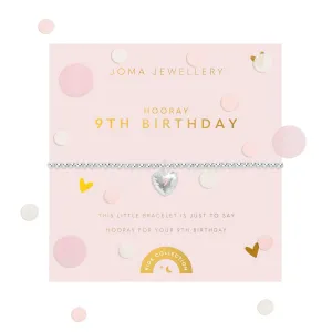Kids' Confetti A Little '9th Birthday' Bracelet | Silver Plated