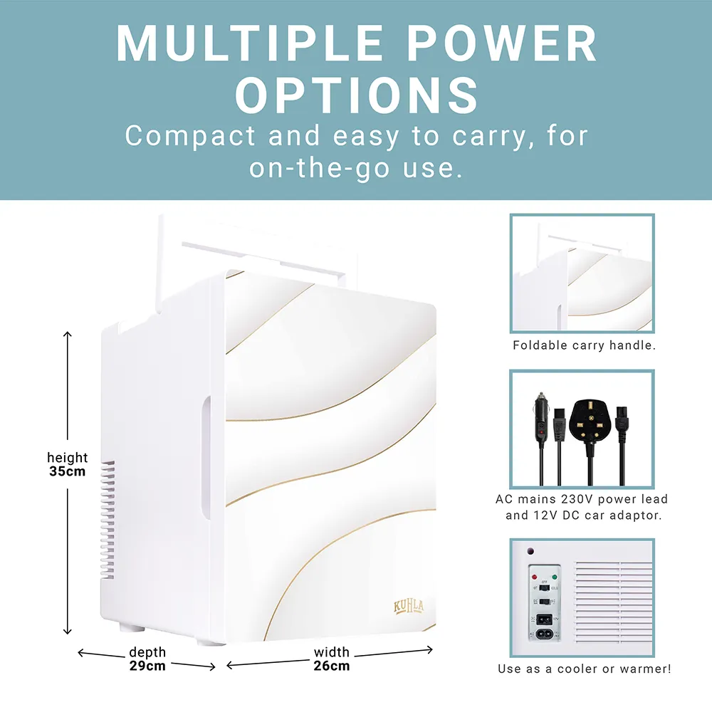 Kuhla K8CLR1001-1032 White Marble 8L Mini Cooler