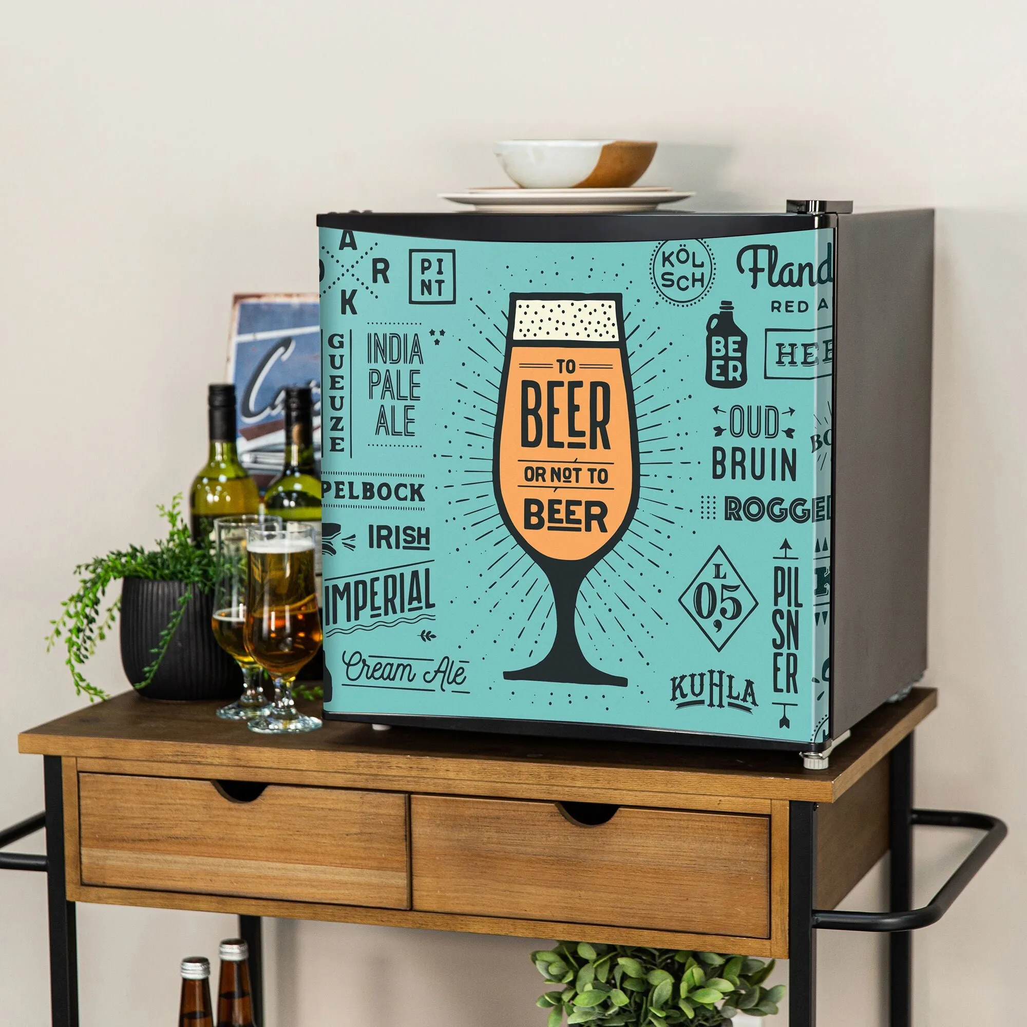 Kuhla KTTF4BGB-1013 fridge Freestanding 43 L F Grey, Multicolour