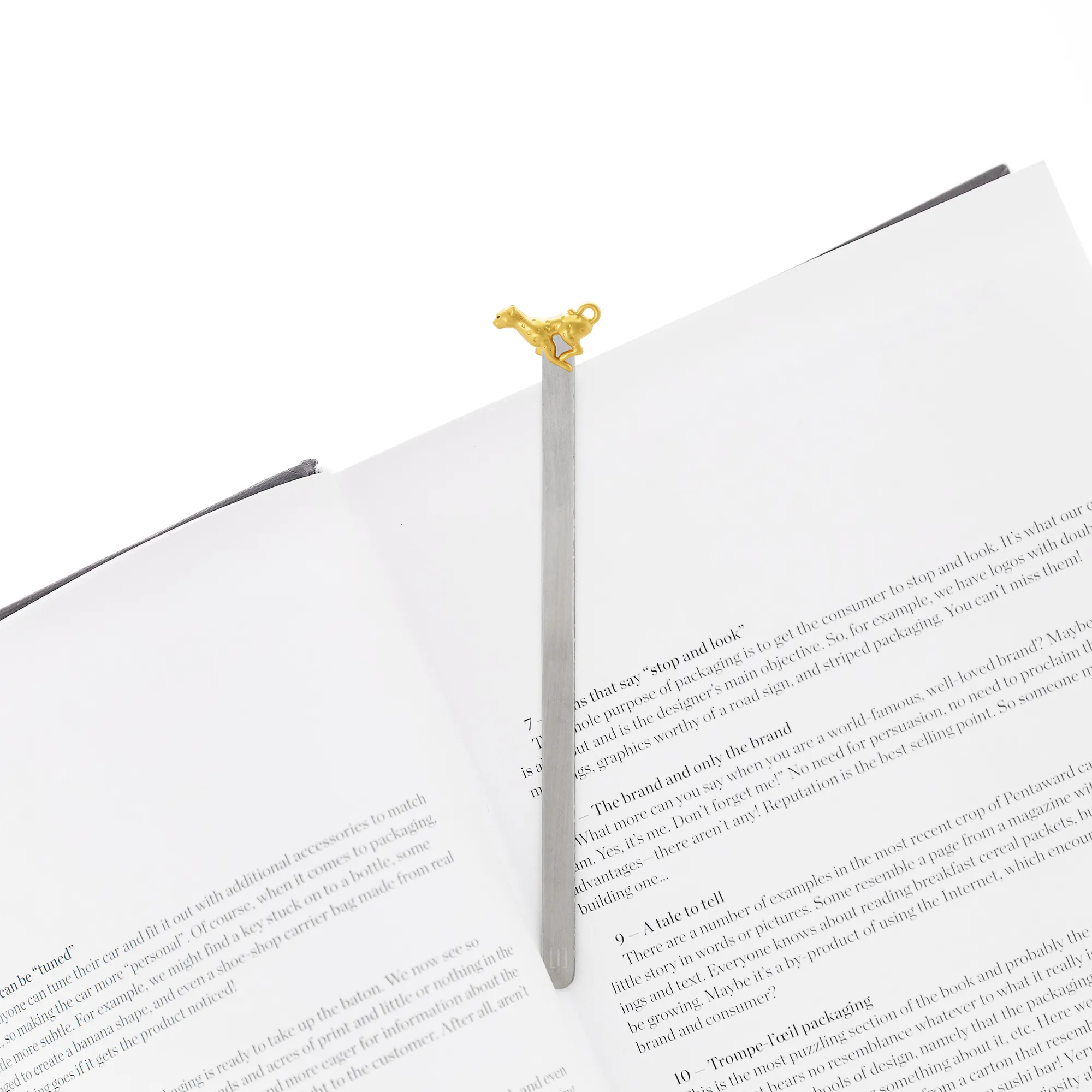 Leopard Bookmark | Pearl Gold