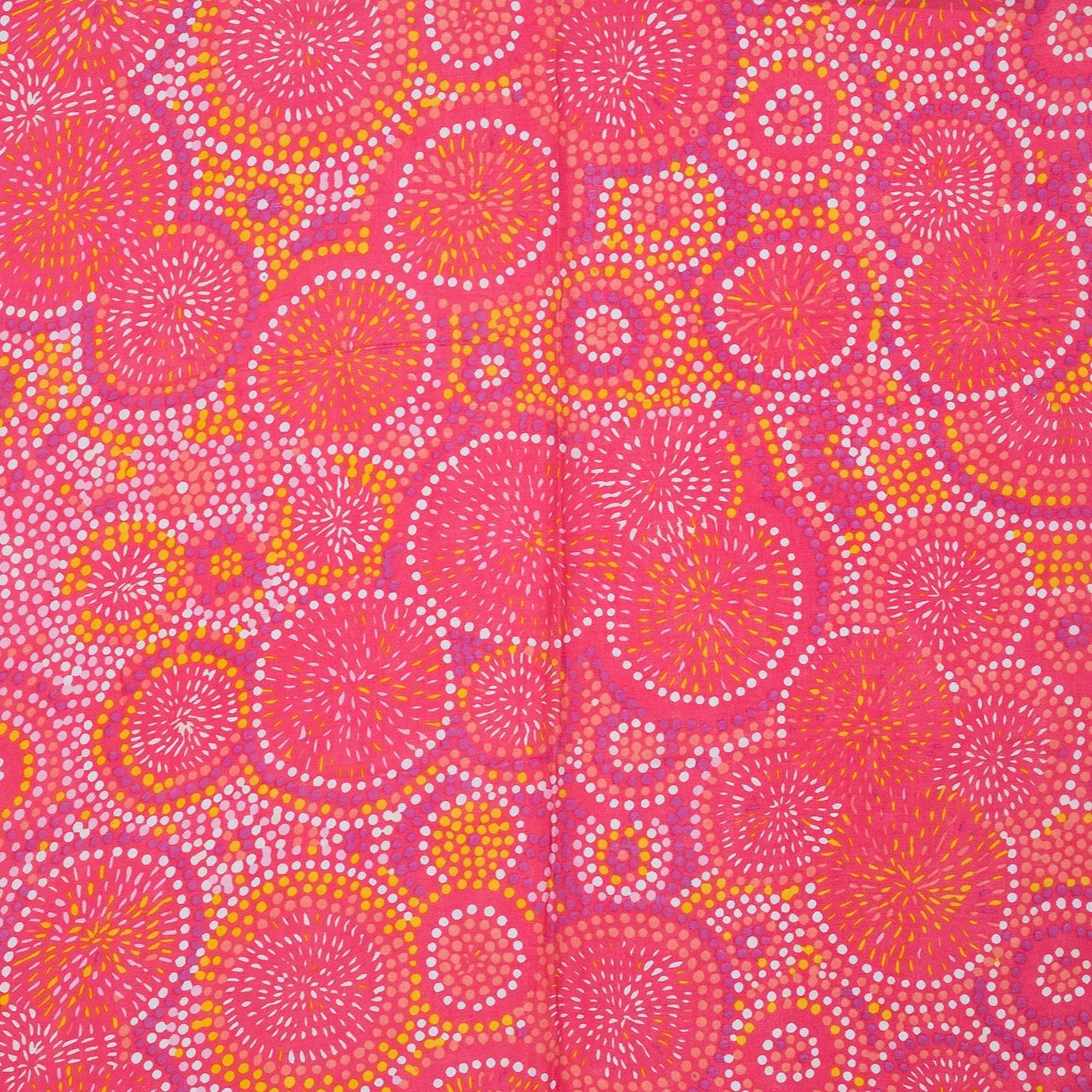 Lightweight Spot Mosaic Print Scarf | Pink & Orange