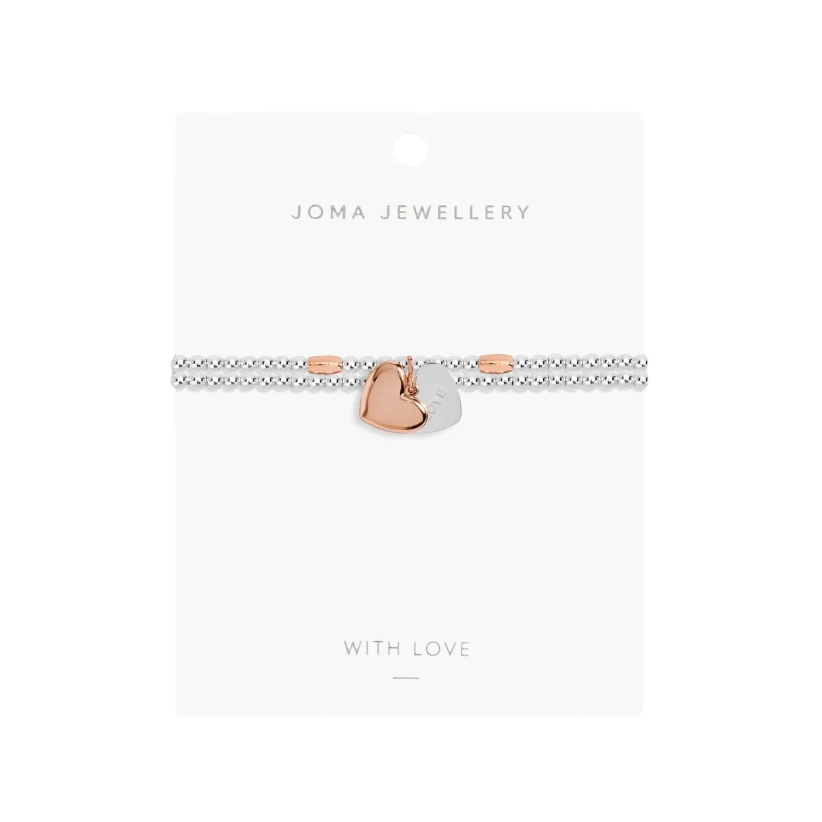 Lila Heart Bracelet | Silver/Rose Gold Plated