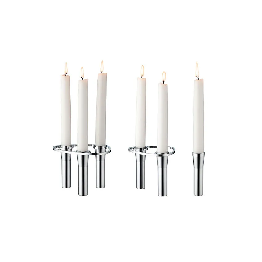 Lind DNA | Metal Steel Curve Candle Holders Gift Set
