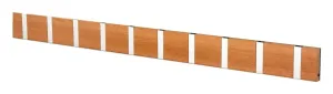 Loca Knax Horizontal Coat Rack 10 Hooks, Teak Untreated/Grey