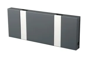 Loca Knax Horizontal Coat Rack 2 Hooks, Anthracite/Grey