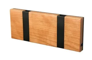 Loca Knax Horizontal Coat Rack 2 Hooks, Cherry Oiled/Black