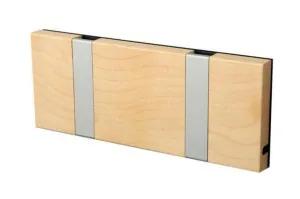 Loca Knax Horizontal Coat Rack 2 Hooks, Maple Oiled/Grey