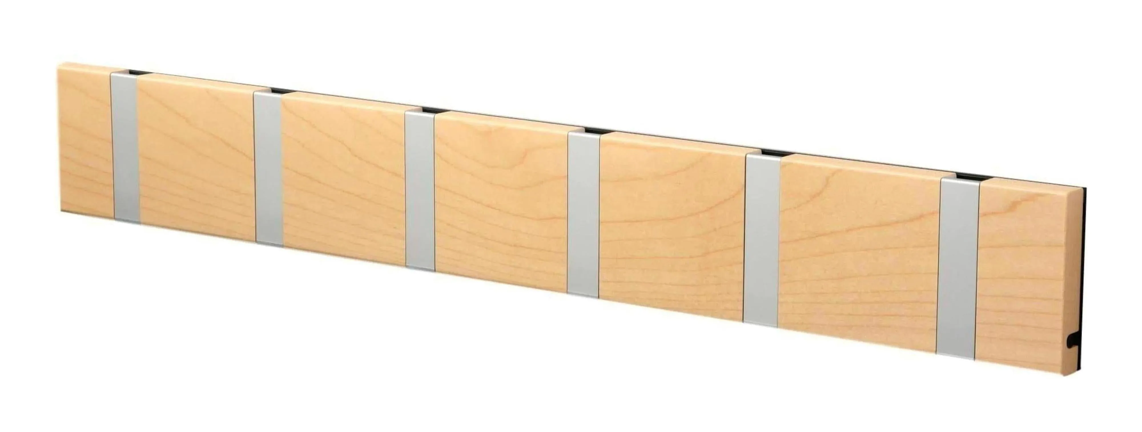 Loca Knax Horizontal Coat Rack 6 Hooks, Maple/Grey