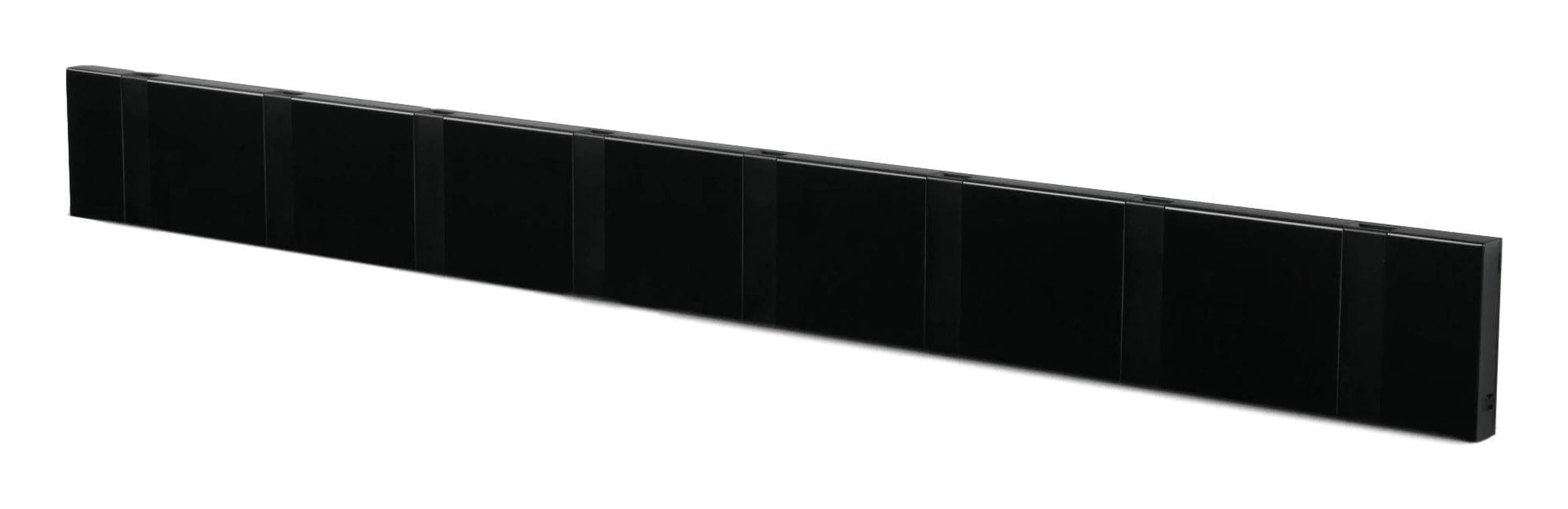 Loca Knax Horizontal Coat Rack 8 Hooks, Black/Black