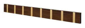 Loca Knax Horizontal Coat Rack 8 Hooks, Oak Tabac Oiled/Brass