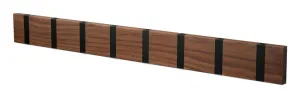 Loca Knax Horizontal Coat Rack 8 Hooks, Walnut/Black