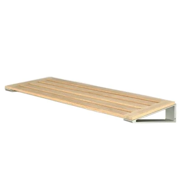 Loca Knax Shoe Rack 40 Cm, Oak Oiled/Aluminium