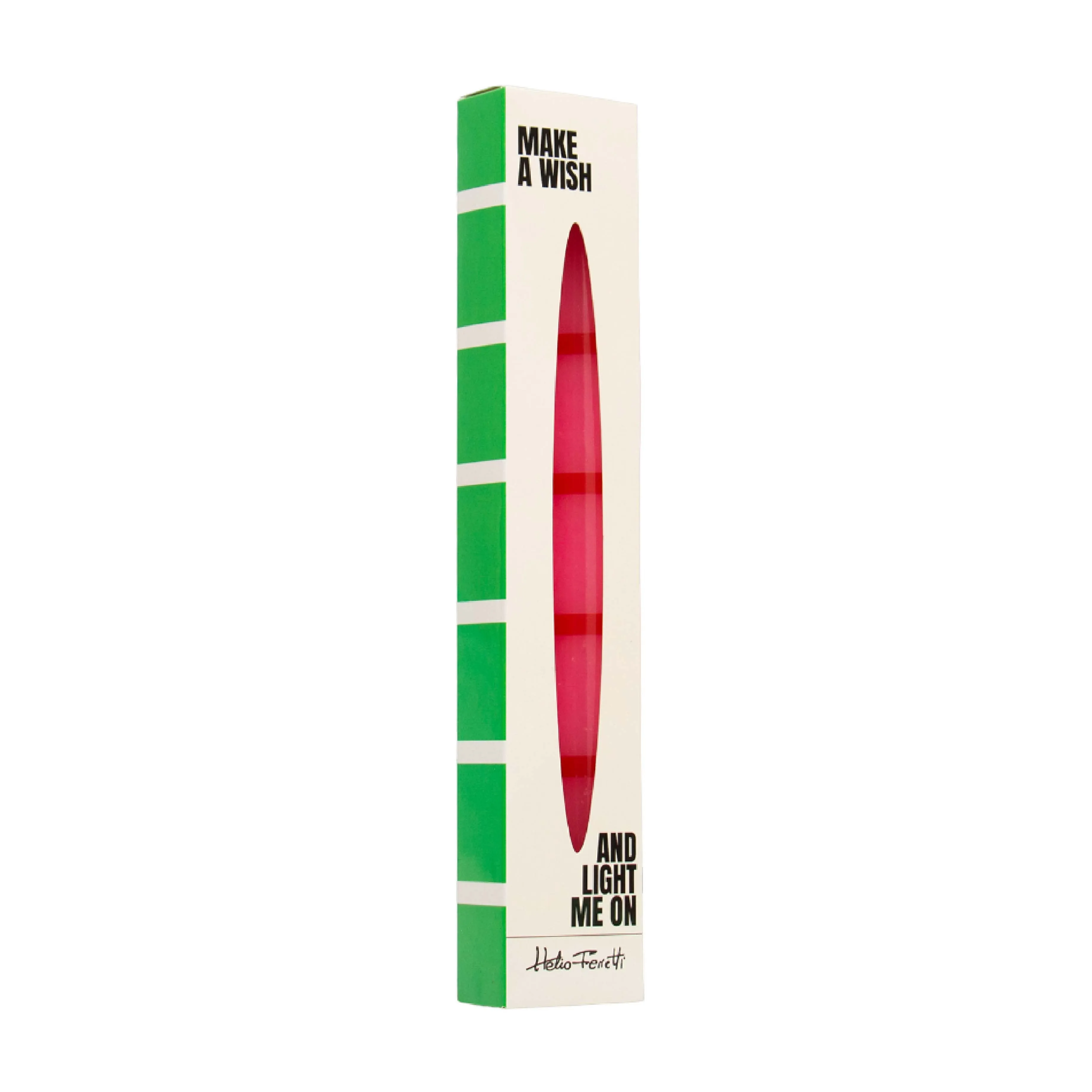 Long Stripe Candles | Pink & Red | Set of 2